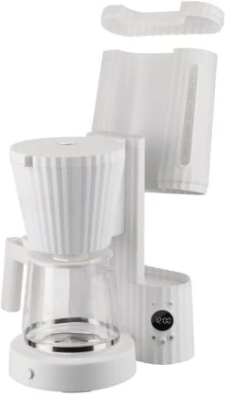 Alessi Filter-koffiezetapparaat Plissé - 1.5 Liter - Grijs - Michele De Lucchi - MDL14 G -Huis Keuken 0015 MDL14 W 04 1x1 300dpi 1250pxl 1