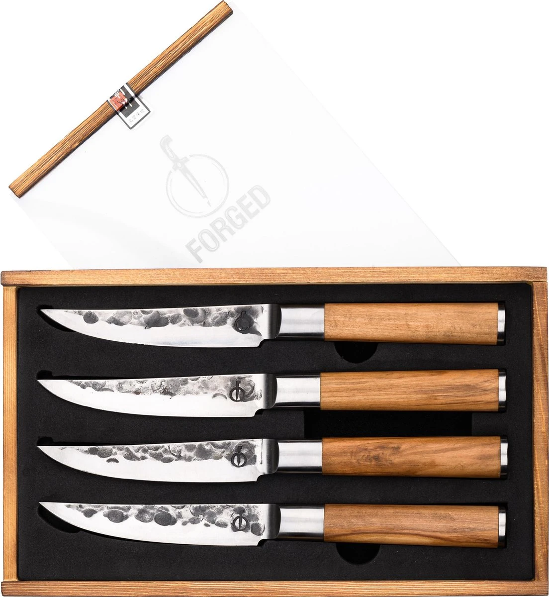 Forged Steakmessen Olive - 4 Stuks 5 Forged Steakmessen Olive - 4 Stuks - Afbeelding 3