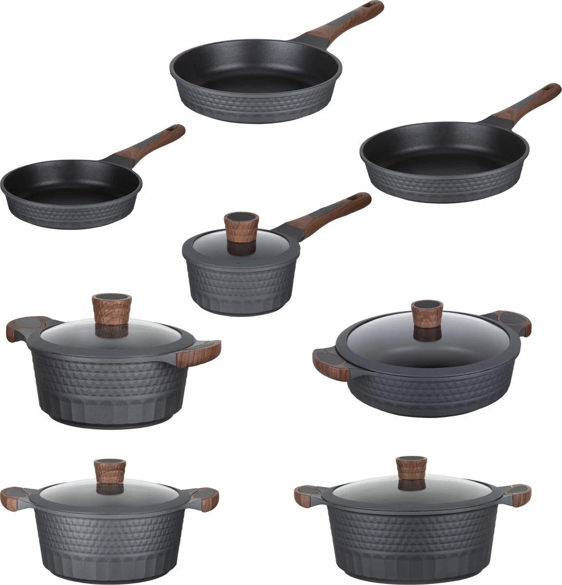 Resto Kitchenware Pannenset - 13 Delige Set - Inductie En Alle Andere Warmtebronnen 3 Resto Kitchenware Pannenset - 13 Delige Set - Inductie En Alle Andere Warmtebronnen