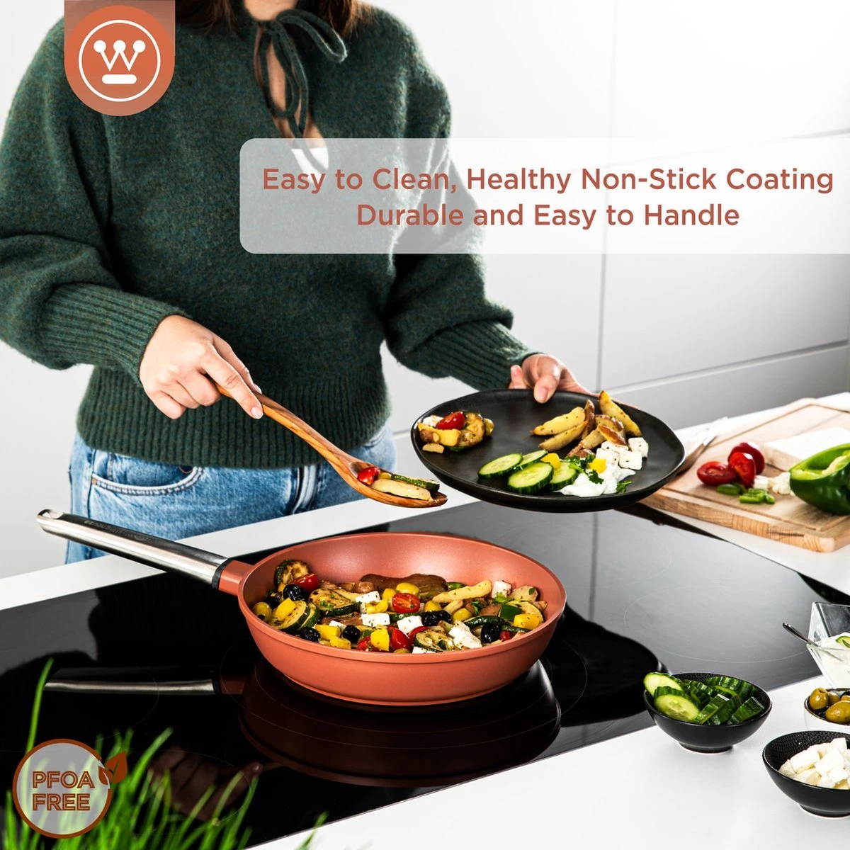 Westinghouse Koekenpannenset Performance - ø 24 En 28 Cm - Rood - Inductie En Alle Andere Warmtebronnen 6 Westinghouse Koekenpannenset Performance - ø 24 En 28 Cm - Rood - Inductie En Alle Andere Warmtebronnen - Afbeelding 4