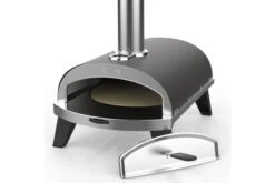 ZiiPa Pizza Oven Piana - Houtgestookt - Met Thermometer - Leisteen - Voor ø 30 Cm Pizza's - Roterende Pizzasteen -Huis Keuken 159548