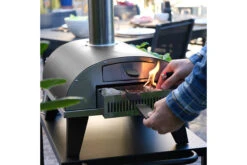 ZiiPa Pizza Oven Piana - Houtgestookt - Met Thermometer - Leisteen - Voor ø 30 Cm Pizza's - Roterende Pizzasteen -Huis Keuken 159597