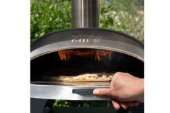 ZiiPa Pizza Oven Piana - Houtgestookt - Met Thermometer - Leisteen - Voor ø 30 Cm Pizza's - Roterende Pizzasteen -Huis Keuken 159601