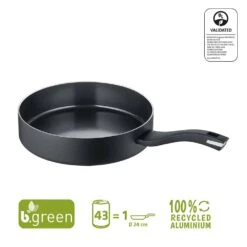 Berndes Hapjespan B.Green - ø 24 Cm / 3.1 Liter - Standaard Anti-aanbaklaag -Huis Keuken 35415 Product