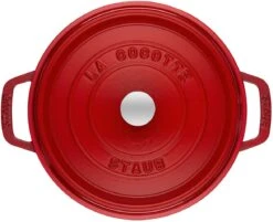 Staub Braadpan / Cocotte - Kersenrood - ø 22 Cm / 2.6 Liter -Huis Keuken 40509 814 0 2 1