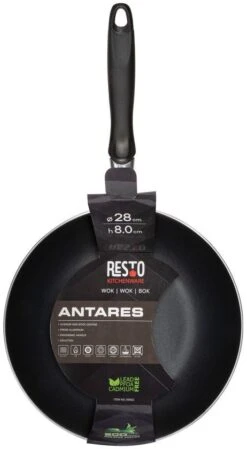 Resto Kitchenware Wokpan Antares - ø 28 Cm - Standaard Anti-aanbaklaag -Huis Keuken 4260709010137
