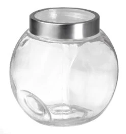Sareva Voorraadpot / Snoeppot - Glas / RVS Deksel - 2.2 Liter -Huis Keuken 7061118446343 2 1