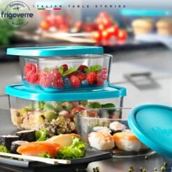 Bormioli Rocco Vershoudbakje Frigoverre - Glas - Blauw 22 X 22 X 8 Cm / 3.3 Liter 7 Bormioli Rocco Vershoudbakje Frigoverre - Glas - Blauw 22 X 22 X 8 Cm / 3.3 Liter -Huis Keuken 7751 2