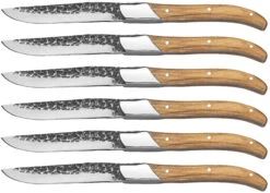 Jay Hill Steakmessen Laguiole - Raw Black - Olijfhout - 6 Stuks -Huis Keuken 8720364453459 4