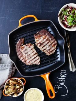 Le Creuset Grillpan Signature - Oranjerood - 26 X 26 Cm - Geëmailleerde Anti-aanbaklaag -Huis Keuken 9200000092682697 1