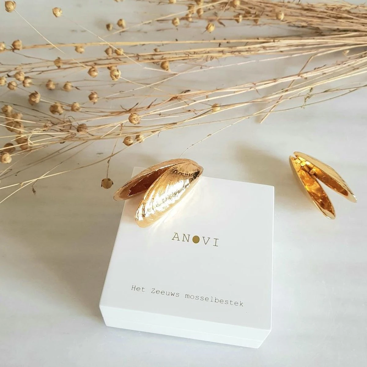 Anovi Mosselbestek - Verguld - 2-delig 8 Anovi Mosselbestek - Verguld - 2-delig - Afbeelding 6