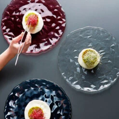 Bormioli Rocco Pizzabord / Onderbord Diamond Transparant ø 33 Cm 8 Bormioli Rocco Pizzabord / Onderbord Diamond Transparant ø 33 Cm -Huis Keuken Bormioli Onderbord Diamond Sfeer