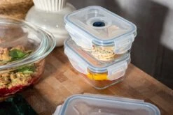 Sareva Vacuum Ovenschalen / Vershoudbakjes - Hittebestendig Glas - 8 Delige Set -Huis Keuken Crumble in ovenschaal en vershoudbakjes 4 3