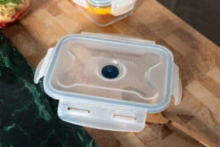 Sareva Vacuum Ovenschalen / Vershoudbakjes - Hittebestendig Glas - 4 Delige Set / 485 + 970 + 1.7 Ltr -Huis Keuken Crumble in ovenschaal en vershoudbakjes 5