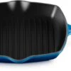 Le Creuset Grillpan Signature - Azure - 26 X 26 Cm - Geëmailleerde Anti-aanbaklaag -Huis Keuken LC 20231011 HL PS FS 20183262200422 002