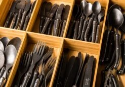 Laguiole Style De Vie Kaasmessenset Black Stonewash -Huis Keuken Laguiole kaasmessen black stonewasg sf kl 5