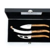 Laguiole Style De Vie Kaasmessen / Kaasmessenset Luxury Line Olijfhout - 3 Stuks -Huis Keuken LuxKaasV2Olijf