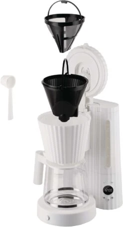 Alessi Filter-koffiezetapparaat Plissé - 1.5 Liter - Wit - Michele De Lucchi - MDL14 W -Huis Keuken MDL14 W 05 1x1 A4 3500pxl
