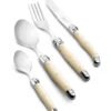 Laguiole Style De Vie Bestekset Premium Line - Parelmoer - 24 Delig / 6 Personen -Huis Keuken PrCouvParel