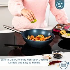 Westinghouse Wokpan Performance - Bravery Blue - ø 28 Cm - Standaard Anti-aanbaklaag -Huis Keuken WCCW0095028BL 4