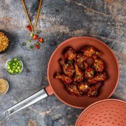 Westinghouse Wokpan Performance - Rebel Red - ø 28 Cm - Standaard Anti-aanbaklaag -Huis Keuken WCCW0095028OR 14