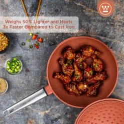 Westinghouse Wokpan Performance - Rebel Red - ø 28 Cm - Standaard Anti-aanbaklaag -Huis Keuken WCCW0095028OR 2