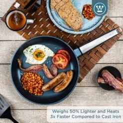 Westinghouse Koekenpan Performance - Bravery Blue - ø 28 Cm - Standaard Anti-aanbaklaag -Huis Keuken WCFP0095024BL 2 1