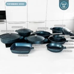 Westinghouse Koekenpan Performance - Bravery Blue - ø 28 Cm - Standaard Anti-aanbaklaag -Huis Keuken WCFP0095024BL 6 1