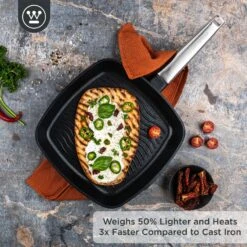 Westinghouse Grillpan Performance - Blissful Black - 28 X 28 Cm - Standaard Anti-aanbaklaag -Huis Keuken WCFP0095G28BK 2