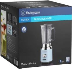 Westinghouse Blender Retro Collections - Blauw - 1.5 Liter - WKBE221BU -Huis Keuken WKBE221BU Table Blender BOX