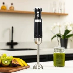 Westinghouse Staafmixer Retro Collections - 600 W - Liquorice Black - WKHBS270BK -Huis Keuken WKHBS270BK Retro Hand Blender 7 600x600 1