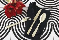 Sambonet Bestekset Flat - Champagne - 24 Delig / 6 Personen -Huis Keuken sambonet bestekset flat champagne sfeer2