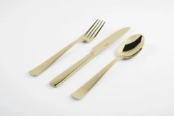 Sambonet Bestekset Flat - Champagne - 24 Delig / 6 Personen -Huis Keuken sambonet bestekset flat champagne sfeer4